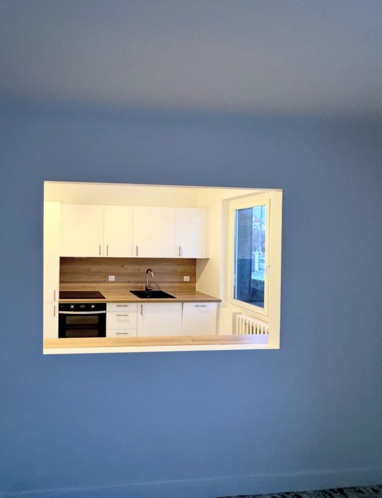réalisation après rénovation ouverture cuisine 